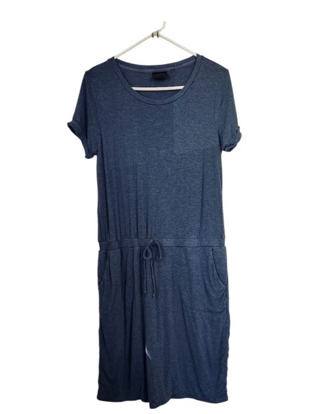 32 Degrees Cool Dress Size Small Heathered Blue Short Sleeve Pockets Comfy